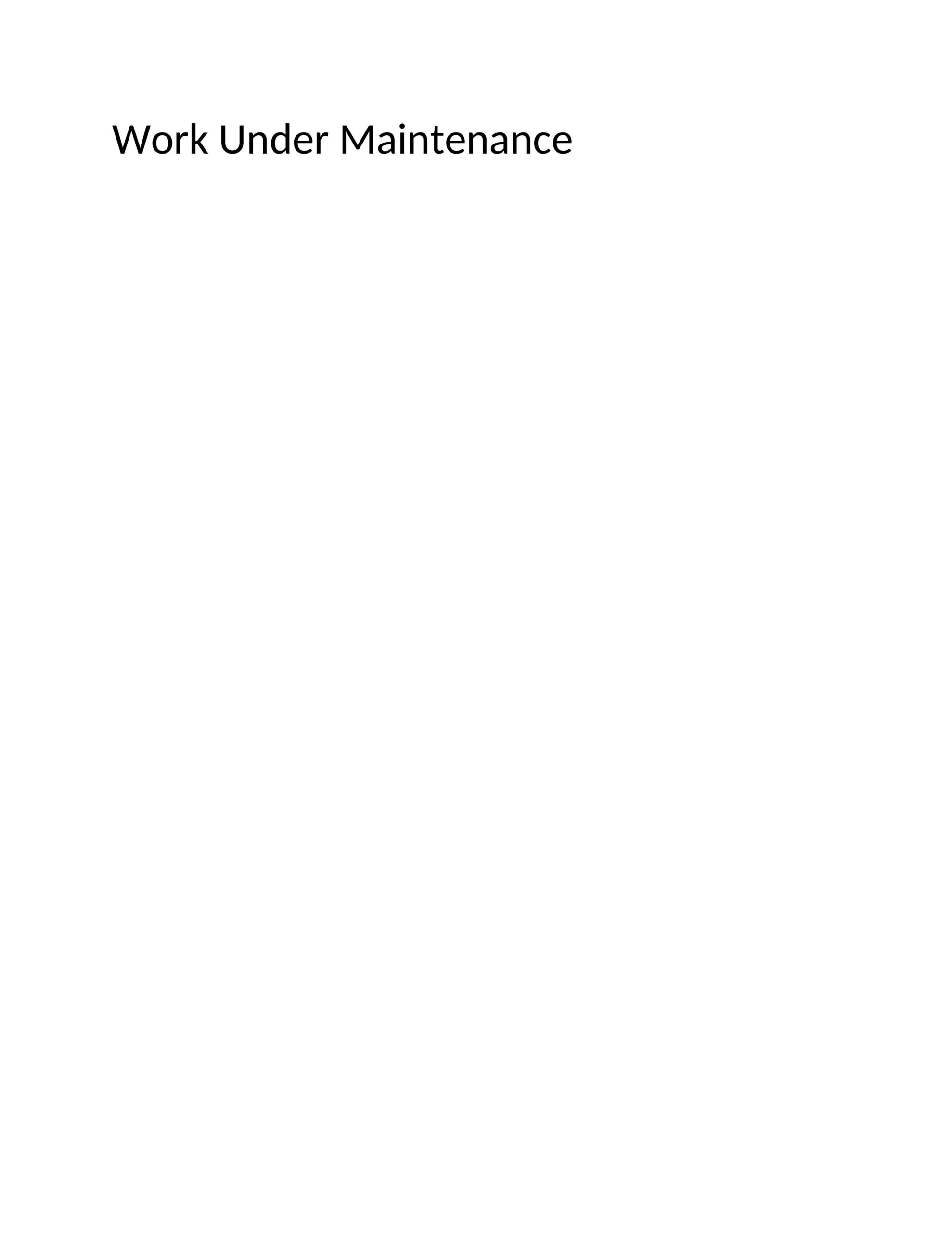Work Under Maintenance (1)